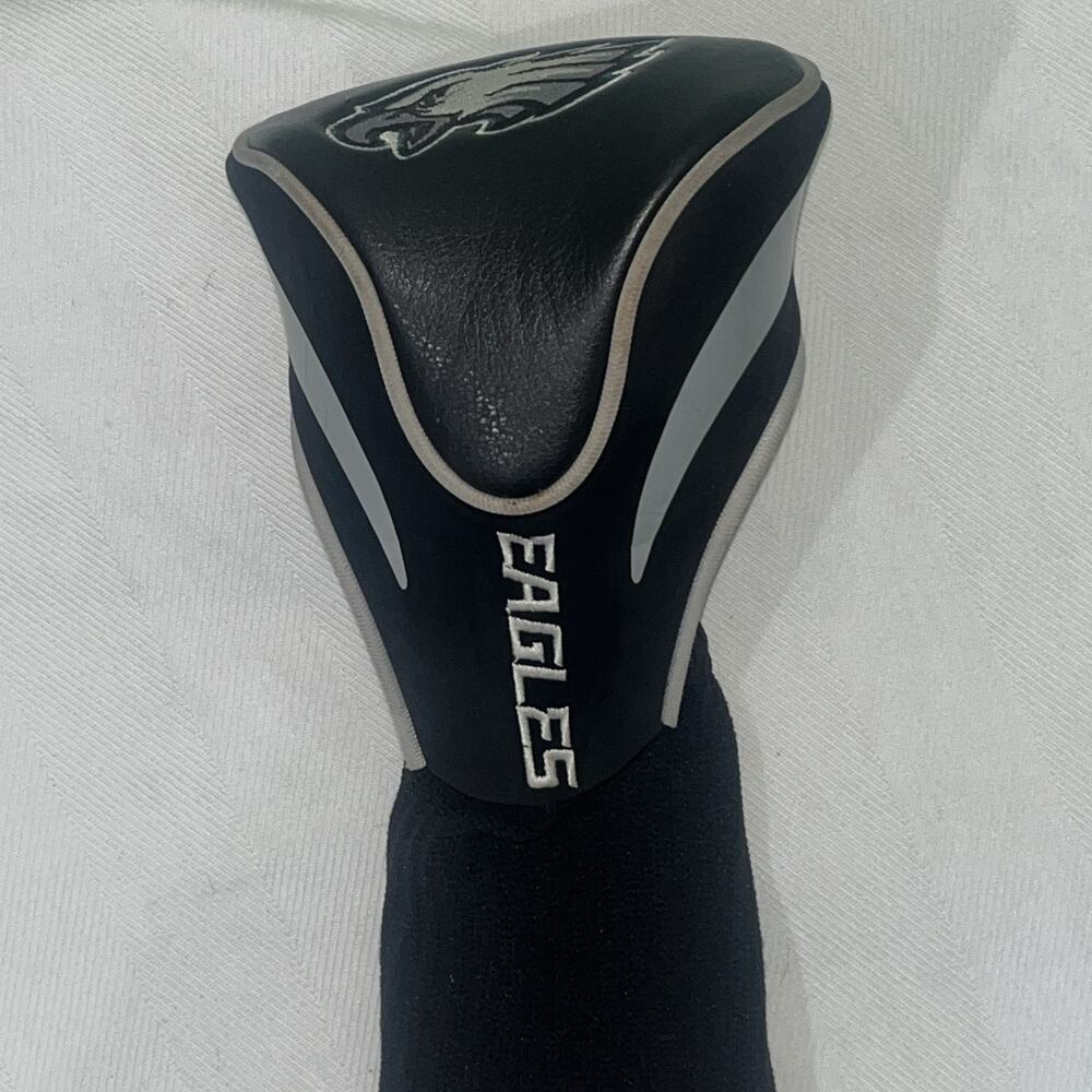 Philadelphia Eagles Head Cover Driver #3 Wood Golf Club Black Headcover Sock